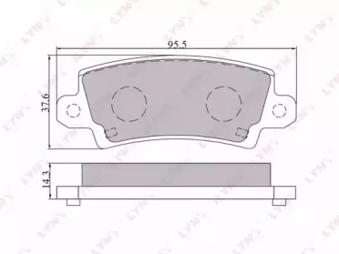 Комплект тормозных колодок, дисковый тормоз BD7541 LYNXAUTO – фото