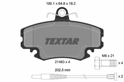 Комплект тормозных колодок, дисковый тормоз 2146304 TEXTAR – фото